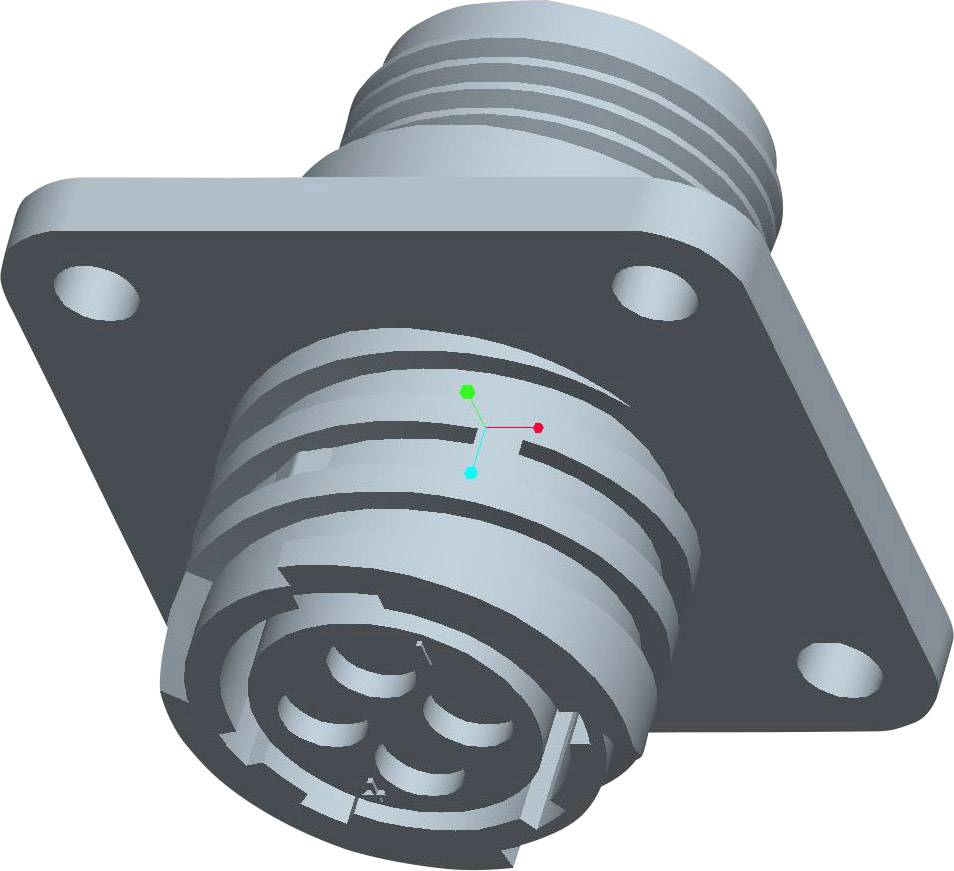 TE Connectivity 206430-1 Bullet connector Sleeve socket Total number of pins: 4 Series (round connectors): CPC 1 pc(s)