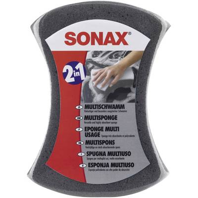 Sonax 2-in-1 Multi-Sponge Packaging. Black sponge, ideal for various cleaning applications.