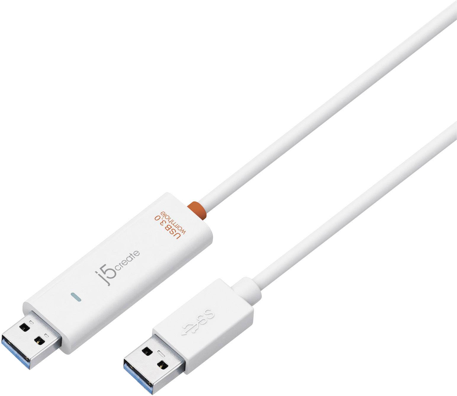 j5create USB Wormhole Switch/Data Link Cable White 1,5 m | Conrad.com