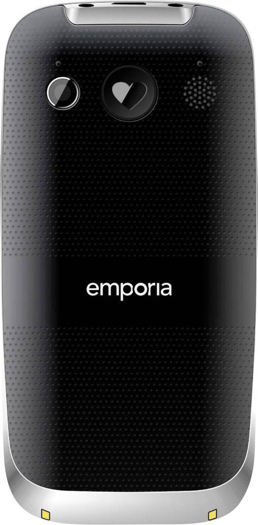 Emporia Euphoria Big button mobile phone Charging station, Panic button Black-2