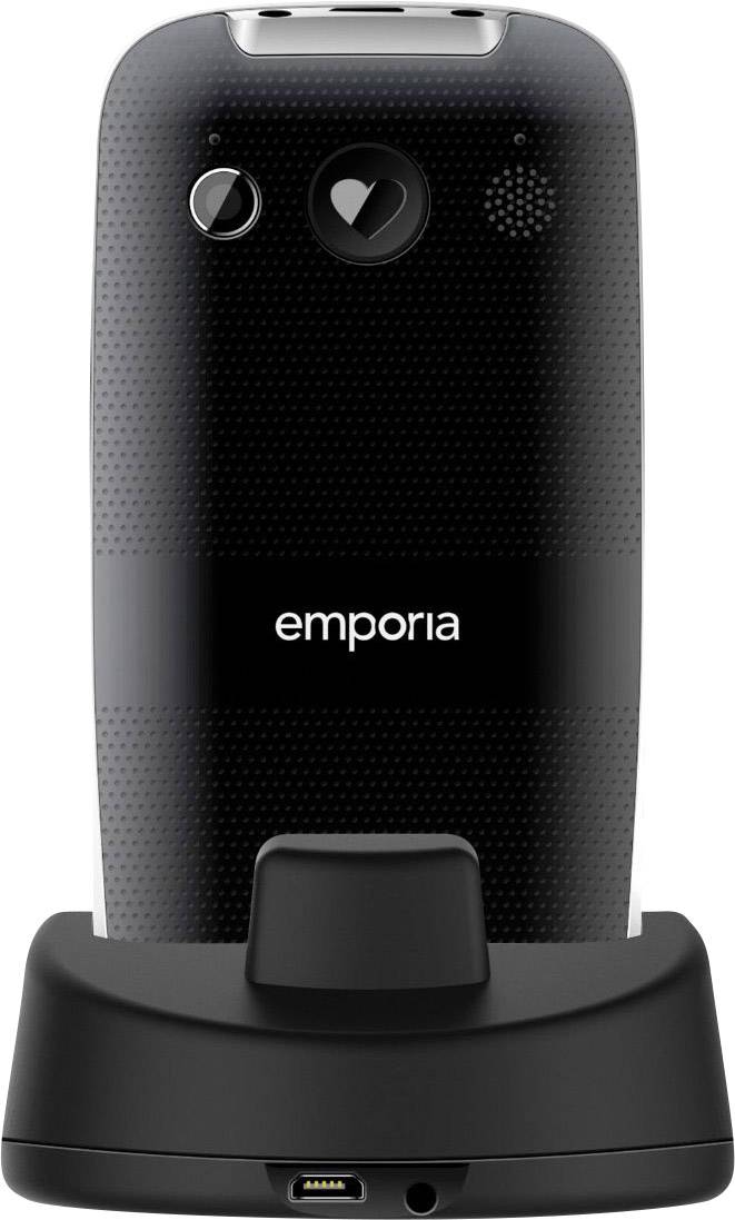 Emporia Euphoria Big button mobile phone Charging station, Panic button Black-3