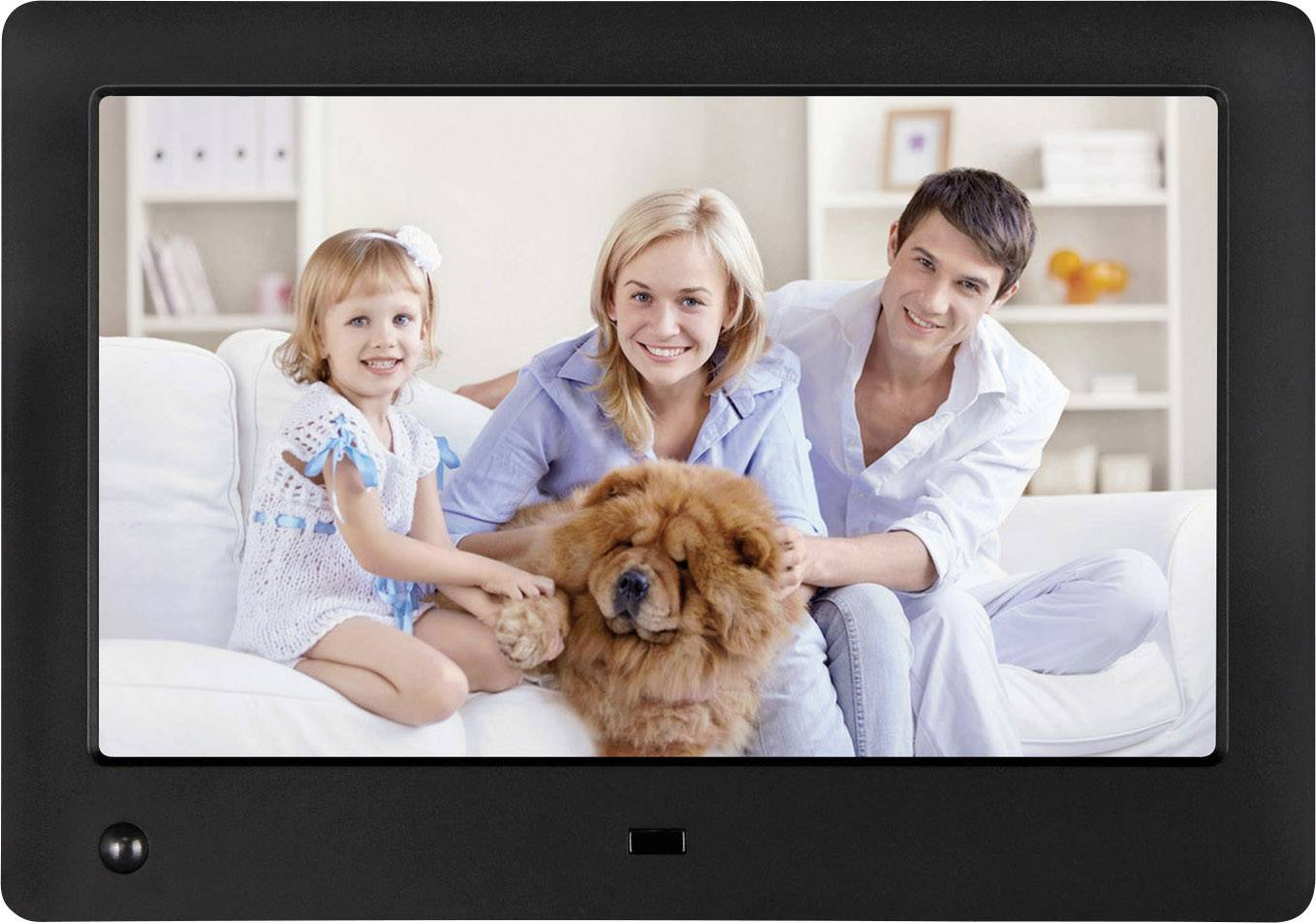Video con sensor corporal//Encendido//apagado autom/ático//Reproducci/ón im/ágenes//Reloj calendar 16: 9 800x480 HD TFT /Álbum de im/ágenes electr/ónico port/átil negro Marco de fotos digital de 7 pulgadas
