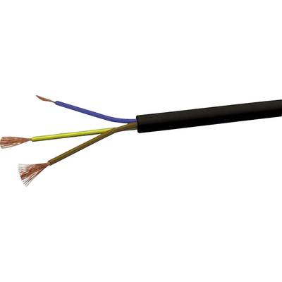 VOKA Kabelwerk H05VVF3X15 Flexible cable H03VV-F 3 x 1.5 mm² Black 100 m