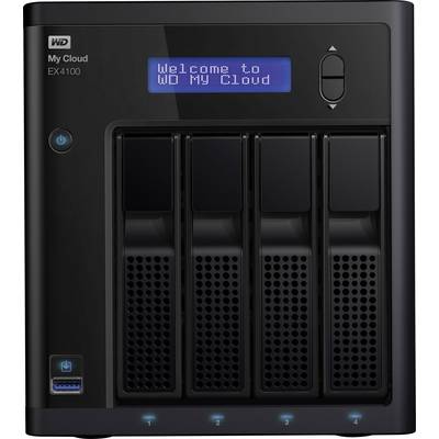 WD My Cloud™ EX4100 NAS server 8 TB  4 Bay built-in Western Digital RED, Built-in display, Business Cloud WDBWZE0080KBK-