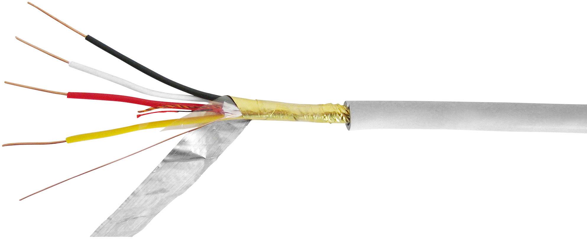 VOKA Kabelwerk JYSTY4X2X08 Phone cord J-Y(ST)Y 4 x 2 x 0.80 mm Pebble grey (RAL 7032) 100 m