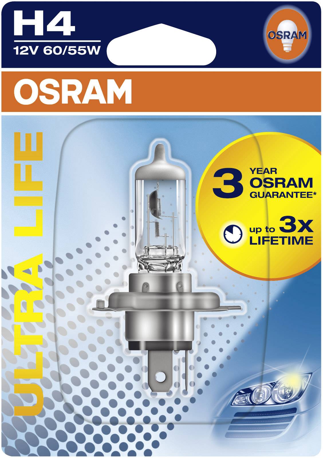OSRAM 64193ULT-01B Halogen bulb Ultra Life H4 55/60 W 12 V