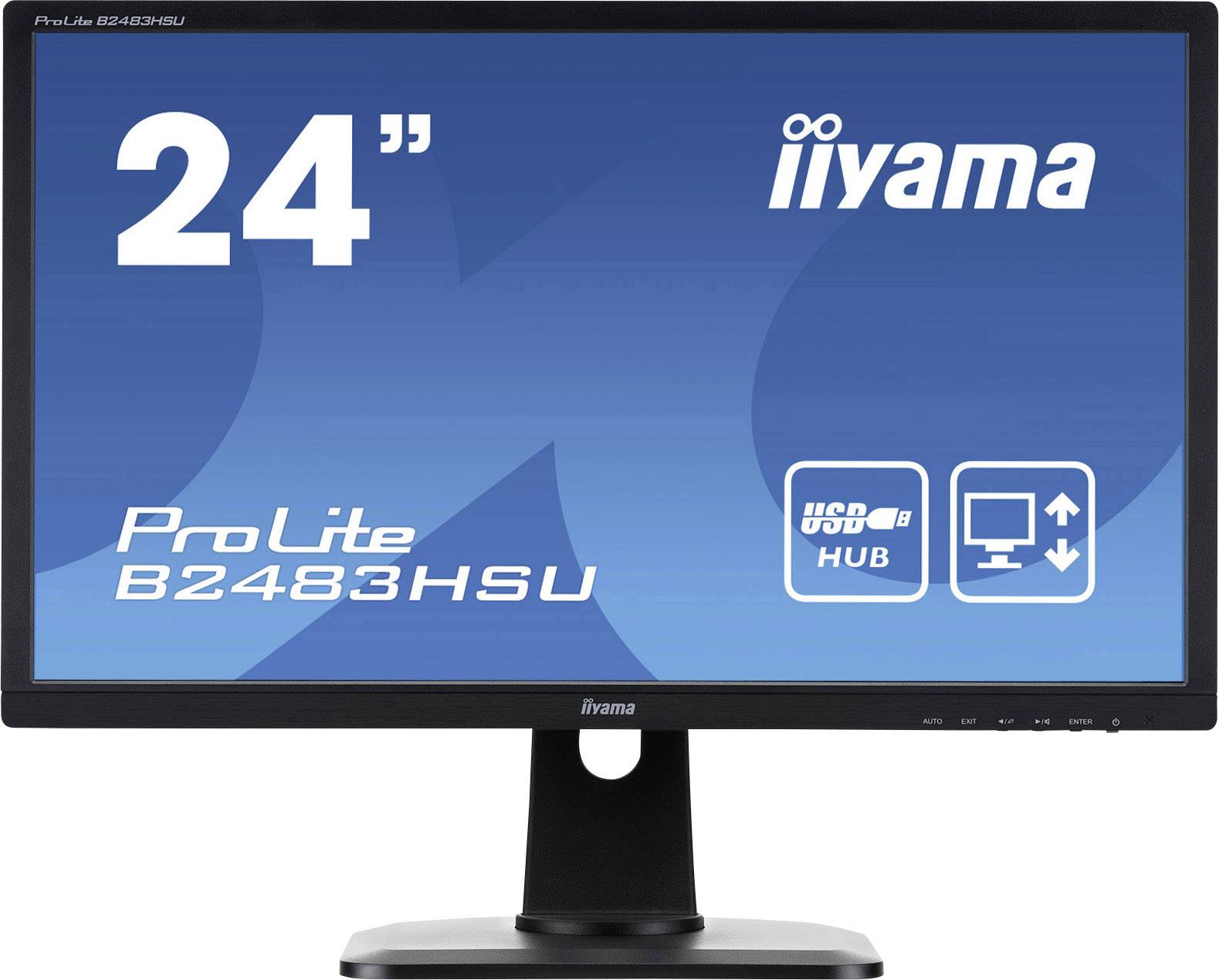 Iiyama Julsen LED 61 cm (24 inch) 1920 x 1080 p Full HD 2 ms DisplayPort, DVI, VGA, Headphone jack (3.5 mm) TN LED
