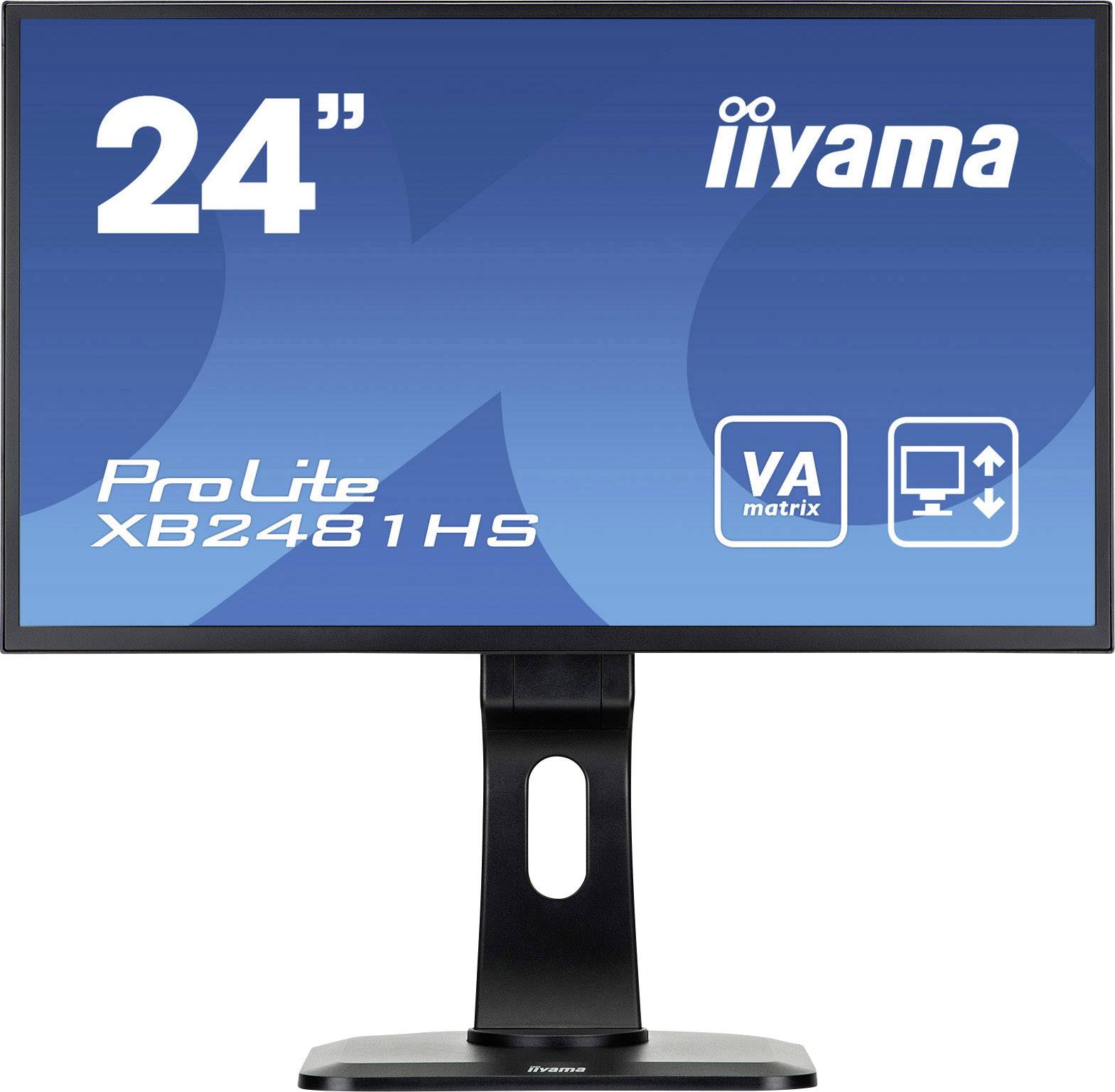 Iiyama ProLite XB2481HS-B1 LED 59.9 cm (23.6 inch) EEC B (A+++ - D) 1920 x 1080 p Full HD 6 ms VGA, DVI, HDMI™ VA LED