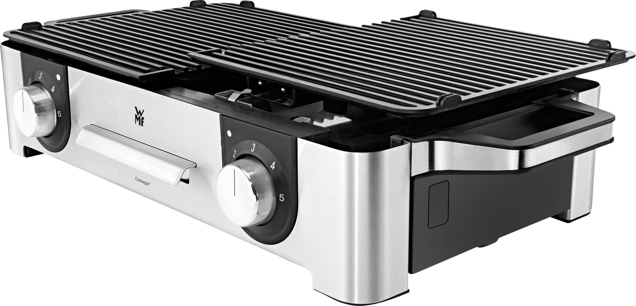 WMF Lono grill da tavolo anti detenzione rivestito a costine 2000 Watt grillfäche circa 27x41cm