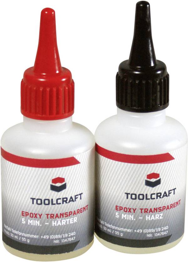 TOOLCRAFT 1347647 Epoxy transparent 5 Min.  1 pc(s)