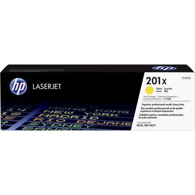 'HP LaserJet 201x Printer Cartridge in Yellow for Models M252, MFP M277. For high-quality, professional printing results.'