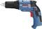 Bosch cordless drill, model GSR 18 V-EC TE, blue and black, cordless, with ergonomic handle and red accent.