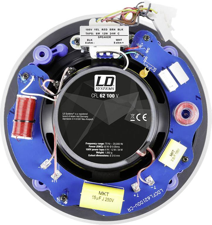 LD Systems LDCFL62100V PA recessed speaker 120 W 100 V White 1 pc(s)-2
