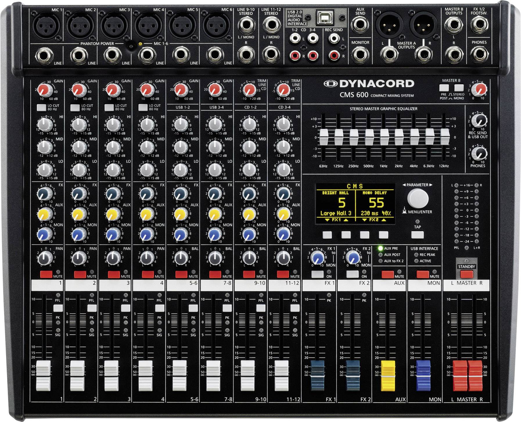 Dynacord CMS 600-3 Mixing console No. of channels:8