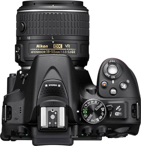 Nikon D5300 Kit DSLR camera AF-P 18-55 mm VR 24.2 MP Black Wi-Fi, Full