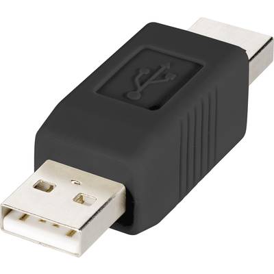 A black USB adapter with USB and PS/2 ports for connecting devices.