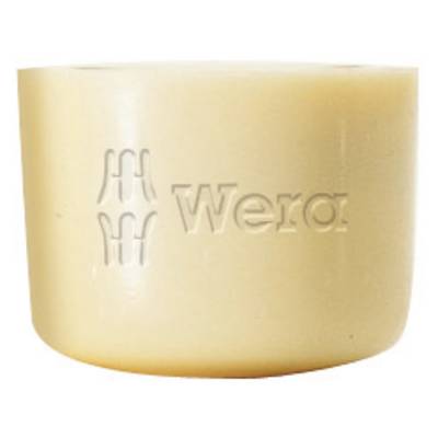 'Wera' tool handle made of light-coloured plastic, with brand logo on the side.