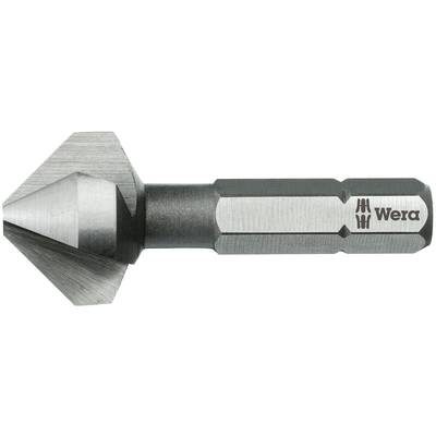 Metal countersink with hexagonal shaft, 'Wera' logo on the side. Suitable for deburring or preparing screw holes.
