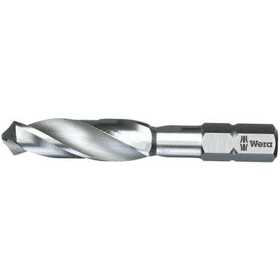 A metallic stepped drill bit with a sharp point and spiral edges. On the side is the brand name 'Wera'.