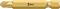 A gold-coloured screwdriver bit with a cross-head tip and 'Wera' logo in the centre.