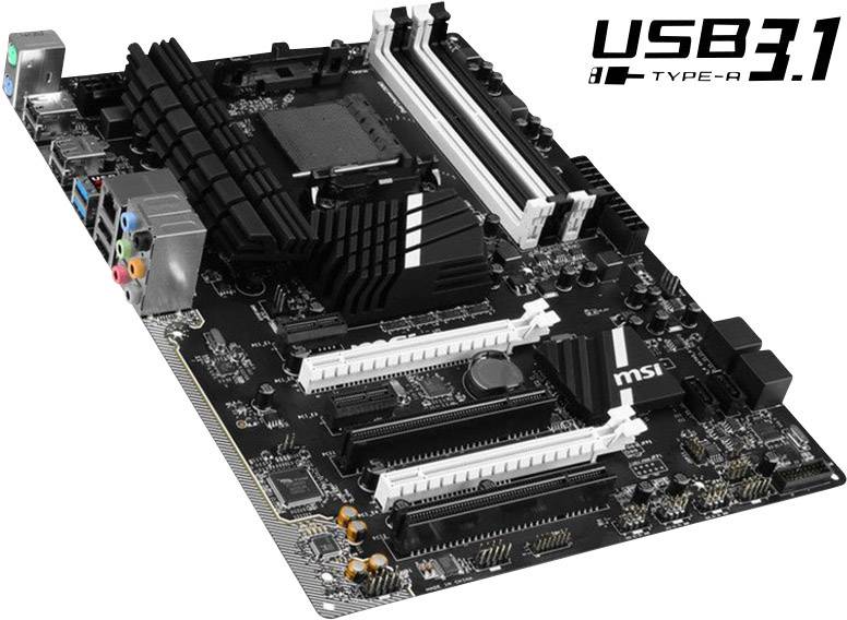 Мат плата msi 970a sli krait edition <sam3+, amd970gx, 4*ddr3, 2*pci-e16x, sata iii+raid, USB 3.1, gb lan, atx, retail> (4719072394608)