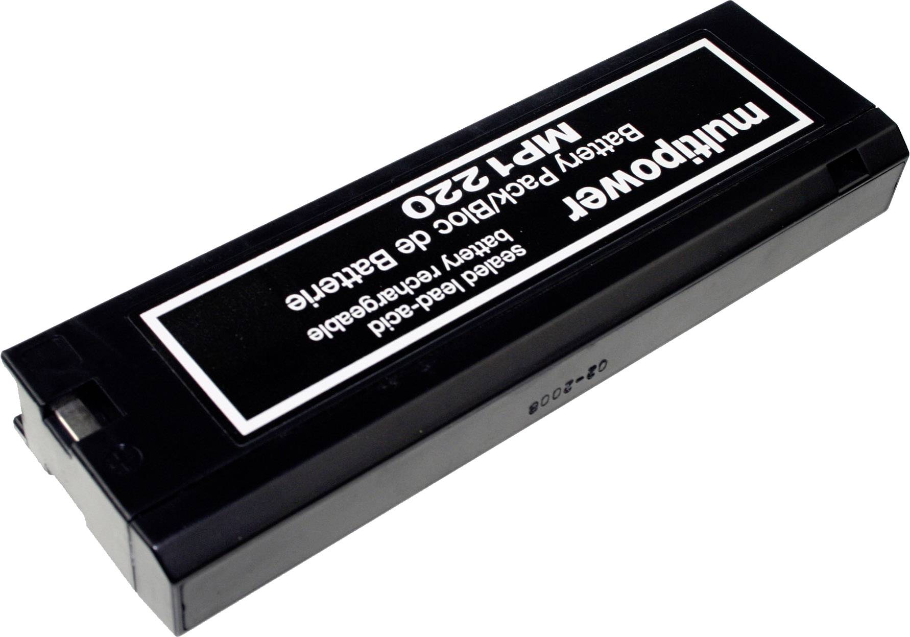 multipower MP1220 B20111 VRLA 12 V 2 Ah AGM (W x H x D) 201 x 61 x 25 mm Terminal Maintenance-free, Low self-discharge levels