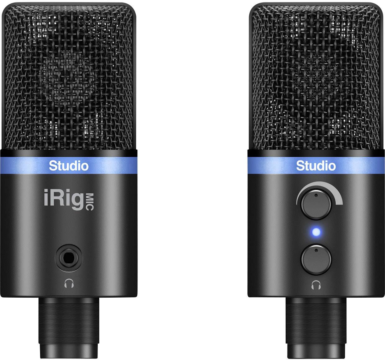 IK Multimedia IRIG MIC STUDIO BLACK USB studio microphone Corded incl. clip, Stand, Steel enclosure