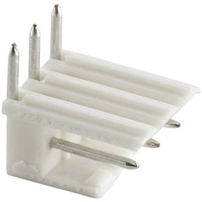 A white picture hook with three pins seated in a plastic sleeve, suitable for fixing into plasterboard walls.