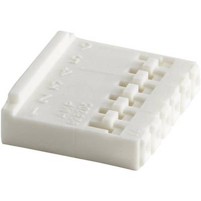 A white plastic plug with multiple connection pins, typically used for electrical connections in devices or machinery.