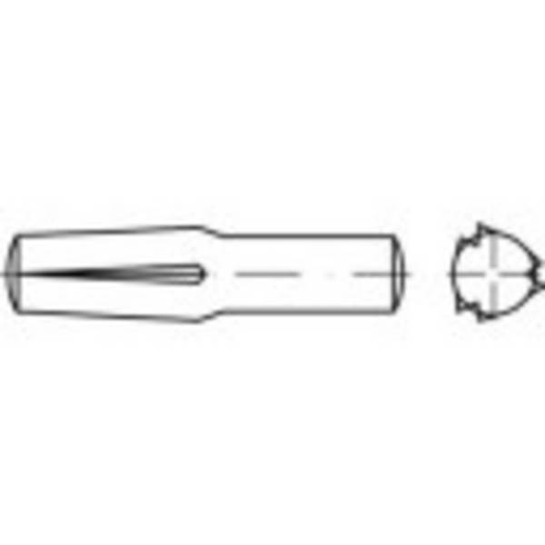 TOOLCRAFT 136397 Grooved pin (Ø x L) 6 mm x 70 mm Steel 100 pc(s)