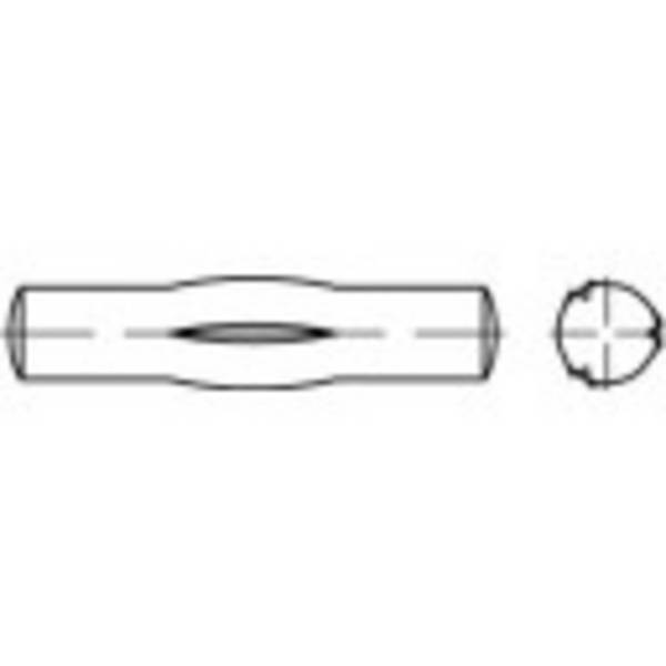 TOOLCRAFT 136480 Center grooved pin (Ø x L) 8 mm x 30 mm Steel 100 pc(s)
