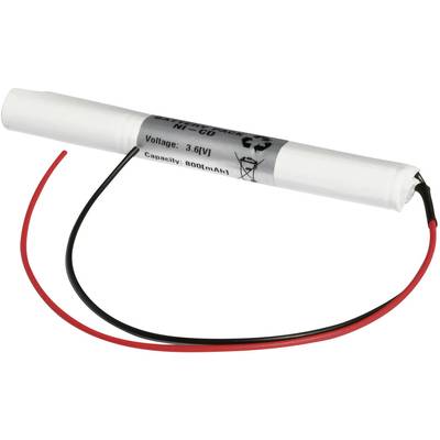 Emmerich 36AA800S Emergency light battery  Cable 3.6 V 800 mAh