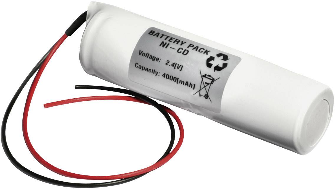 Emmerich 24D4000S Emergency light battery Cable 2.4 V 4000 mAh