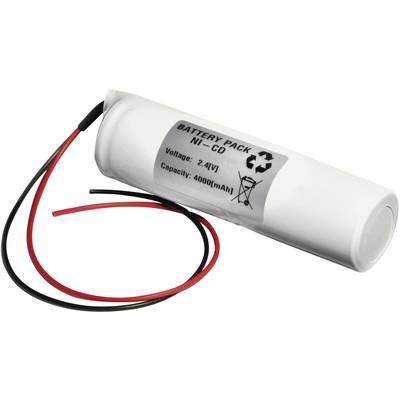 Emmerich 24D4000S Emergency light battery  Cable 2.4 V 4000 mAh