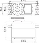 Reely Custom servo CYS-S8203MG Digital servo Gear box material: Metal Connector system: JR