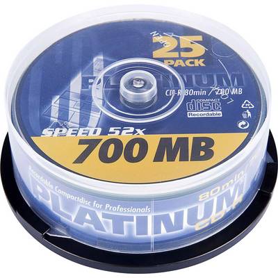 Platinum 102565 Blank CD-R 80 700 MB 25 pc(s) Spindle-0