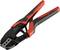 Pliers with a red and black handle, suitable for crimping or cutting cables, on a white background.
