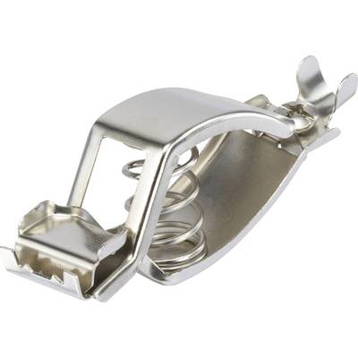 Metal clip with spring mechanism, suitable for securing canvas or ropes. Robust and long-lasting for versatile use.