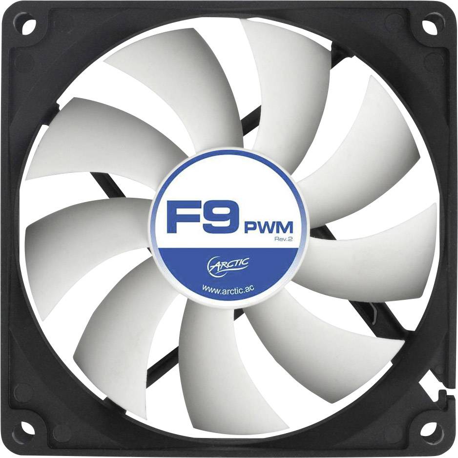 Arctic F9 Pwm Rev 2 0 Pc Fan Black White W X H X D 92 X 92 X 25 Mm