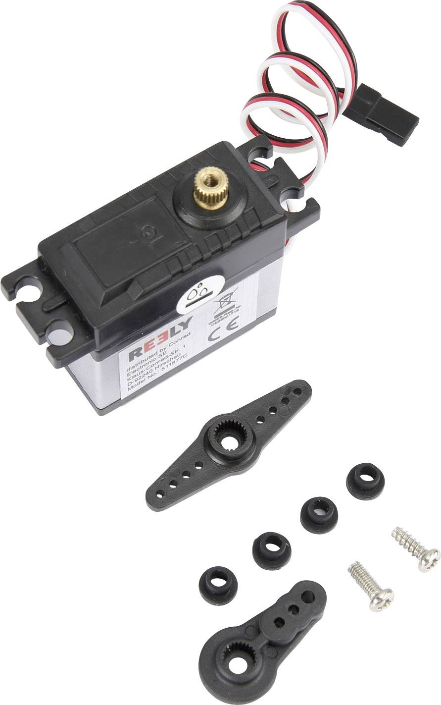 Bluebird Standard servo BMS620MG Analogue servo Gear box material