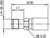 Technical drawing of a cylindrical component with dimensions: Total length 22.85 mm, section 7.7 mm, thread specification '1/4-36 UNS'.