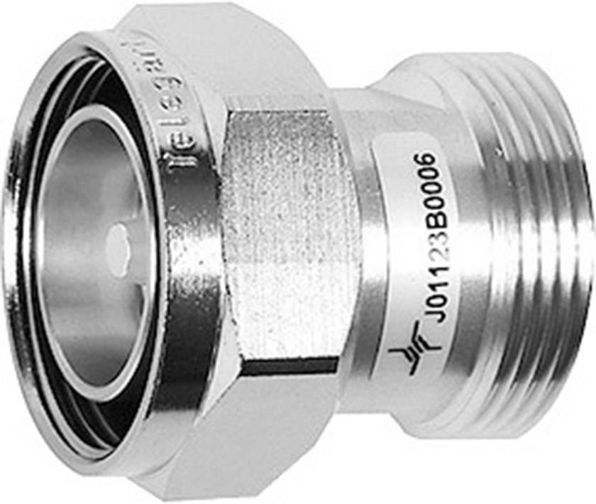 A silver, metallic valve or connector piece. Inscription 'J0123B0006' is visible. Suitable for technical applications.