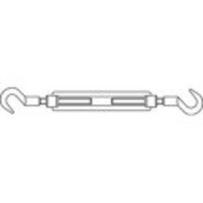 TOOLCRAFT 136620 Turnbuckle Hook & hook M10 Steel zinc galvanized DIN 1480 1 pc(s)