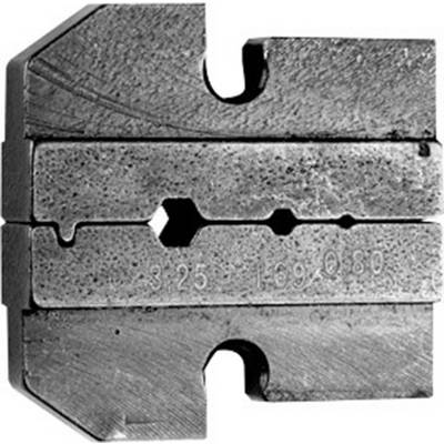 Metal block with engraved numbers '3.25 1.09 Ø 80', showing openings and notches, possibly a tool component.