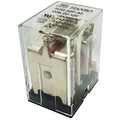 Tianbo Electronics HJQ-22F-3Z -12VDC Plug-in relay 12 V DC 7 A 3 change-overs 1 pc(s) 