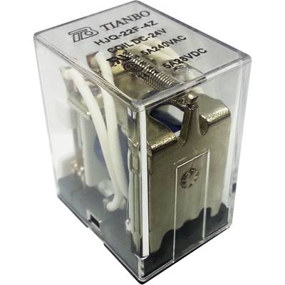 Tianbo Electronics HJQ-22F-4Z -24VDC Plug-in relay 24 V DC 5 A 4 change-overs 1 pc(s) 