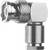 A metallic angle adaptor with BNC connector, suitable for electronic devices and network cable connections.