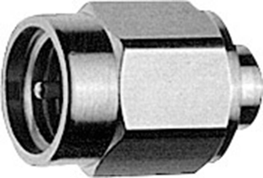 A silver, metallic coaxial cable connector end cap. Used to protect the cable end from dust and damage.