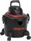 A black and red workshop vacuum cleaner with wheels and handle, with the brand name 'shop-vac' clearly visible on the front. It is suitable for heavy-duty work and tough dirt.