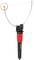 Electric cutting tool with a red handle and curved wire loop for precise material processing.